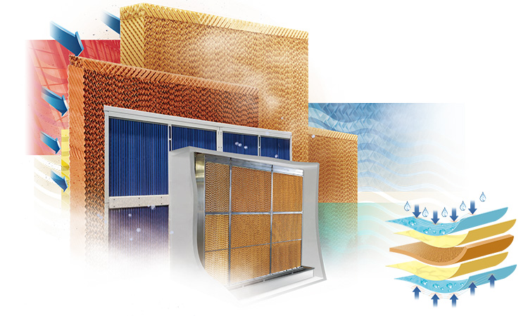 Aolan fireproof wet curtain,6090 7090  industrial cooling pad -grade high performance, excellent fire retardancy