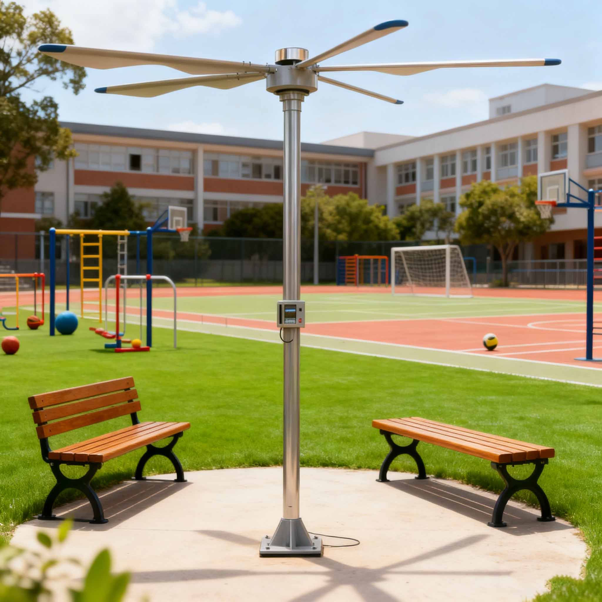 Aolan 3m 5m 7.3m Low Noise Energy Saving Aluminum Blade Electric HVLS Floor Stand Pole Fan Cooling Fan - Aolan